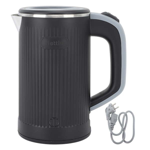 Elektrisk Tekande Automatisk Slukning Tørkogningsbeskyttelse Rustfrit Stål Vandkoger Kedel til Rejser 800ml Sort EU Stik 220V 50HZ