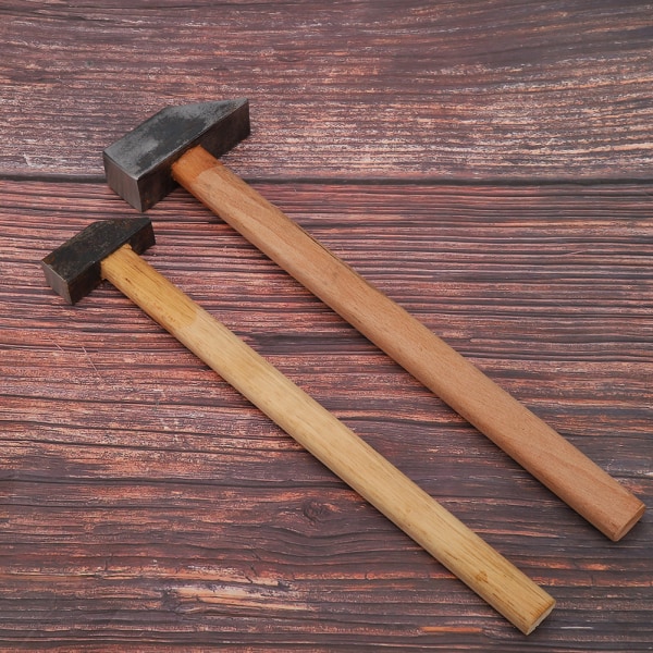 2st Trähandtag Järnhammare Smyckenstillverkning Reparera Processing Hammer