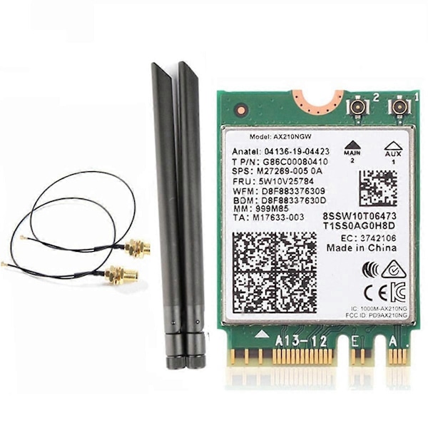 AX210NGW WIFI6E WiFi-kort 5374Mbps Tri-band 2.4G/5G/6G Bluetooth 5.2