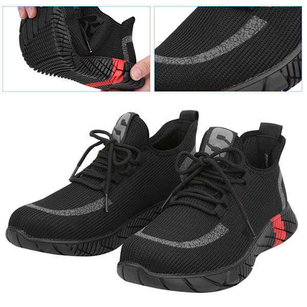 Skyddsskor Byggnadsarbete Cap Sneakerstövlar Man som arbetar bär41