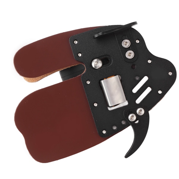 Læder bueskydning finger fane bueskydning finger guard fingre beskytter til recurve bue udendørs skyde praksis sort brun M