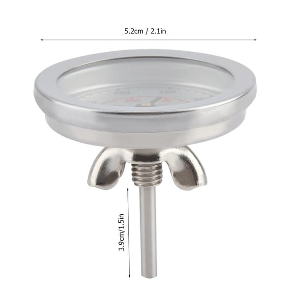 100~700℉ BBQ Grill Termometer Temperaturmåler Analog Skive Dobbel Skala