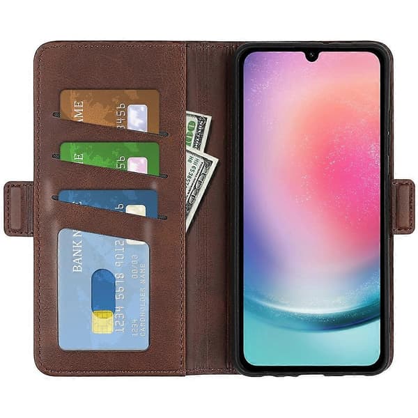 For Samsung Galaxy A16 5G A16 4G Stand Case Calf Texture Leather Wallet Phone Case