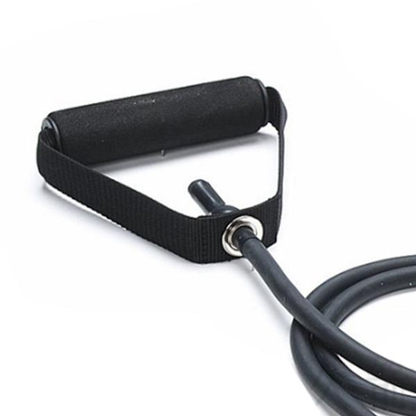 30LB TPE Rak Dragkedja Styrketräningsdragare Tillbaka Dragning Fitness Elastiskt Rep Svart