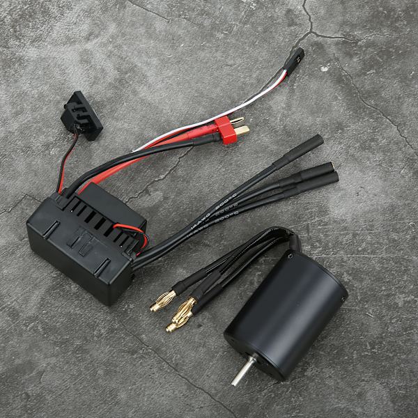 Surpass 3650 Vattentät 4-polig Borstlös Motor 60A ESC RC Biltillbehör (Svart)(2300Kv60A ESC )
