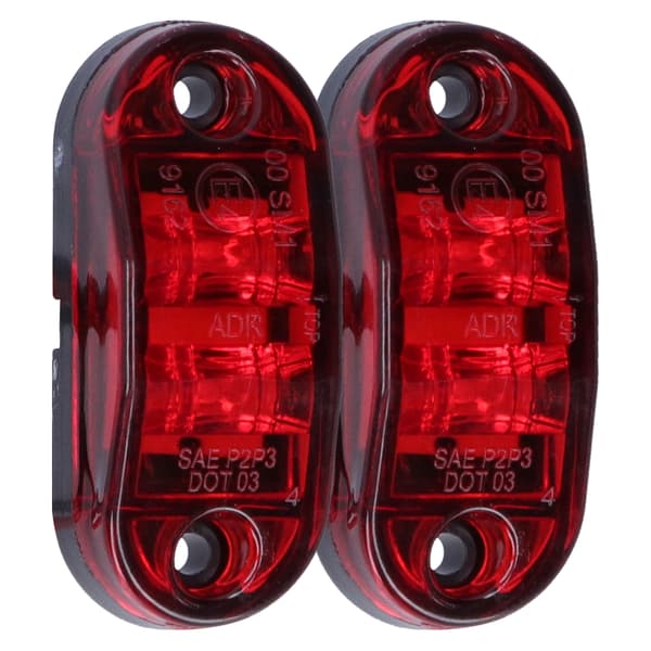 10-30V 2LED sidemarkeringslys Høy lysstyrke blinklys for biler lastebiler tilhengere bobiler Rød
