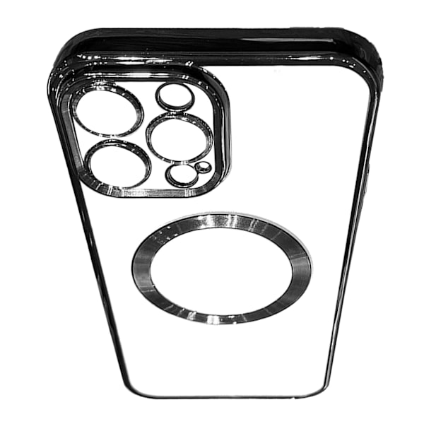 Puhelimen suojakotelo Muodikkaasti sähköpinnoitettu Magneettinen imu Täysin peitetty Iskunkestävä Puhelimen suojakotelo IPhonelle Musta IPhone13Prolle