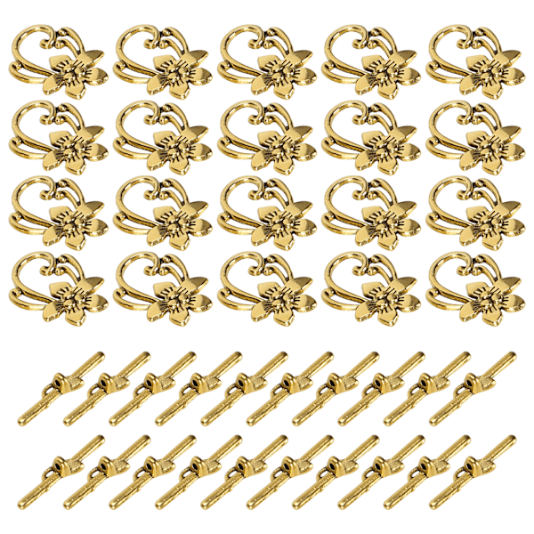 20 set armbandsspænde guld retro legering blomsterform OT spænde smykketilbehør