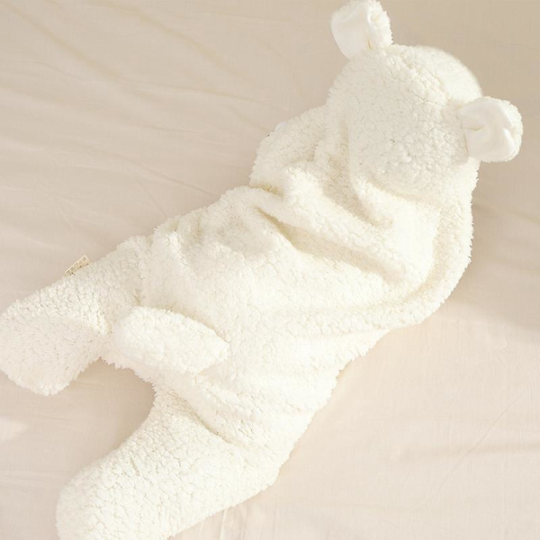 Ultrasoft Plys Swaddle Tæppe til Spædbørn 0-6 Måneder Hvid Modtagelsesindpakning Perfekt til Nyfødtregistrering og Smådreng Tilbehør