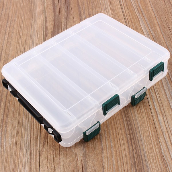 12 rom Fiskekoffert Lure Box Takle Tosidig oppbevaring Plast Stor