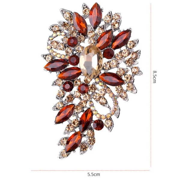 Vanndråpe Crystal Rhinestone Flower Brosje: Delikat tilbehør i luksuriøs stil