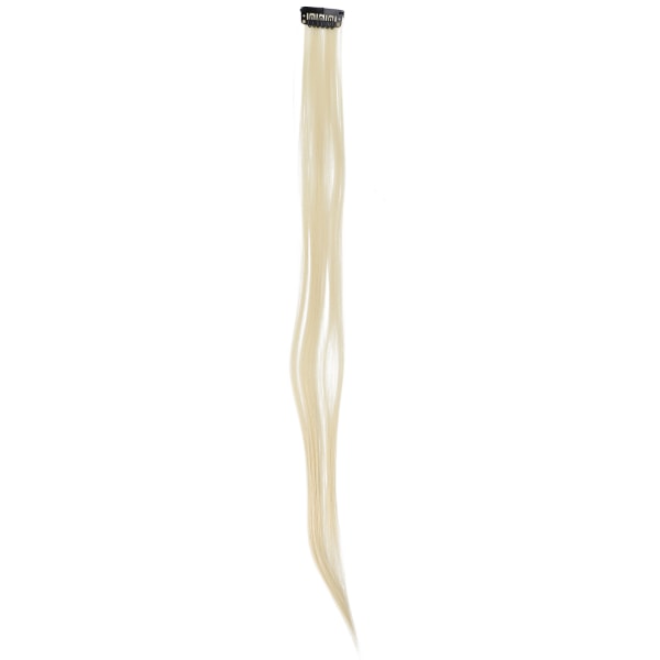 Colored Clipin Hair Extensions Highlight Synthetic Party One Piece Hair Extensions (beige)