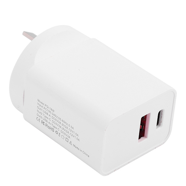 18W bärbar typ C smartphone väggladdare snabbladdningsadapter för IOS 100‑240VAU-kontakt