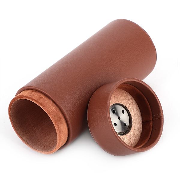 Bærbar brun lædercigar Humidor