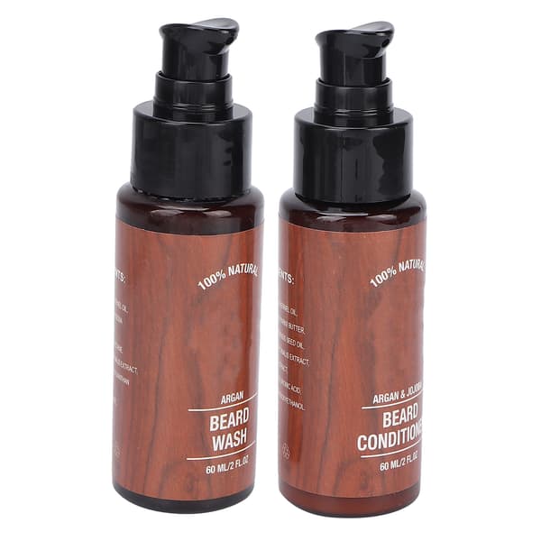 2 st skäggtvättbalsamset mustaschampo skäggvårdsbalsamkit för män