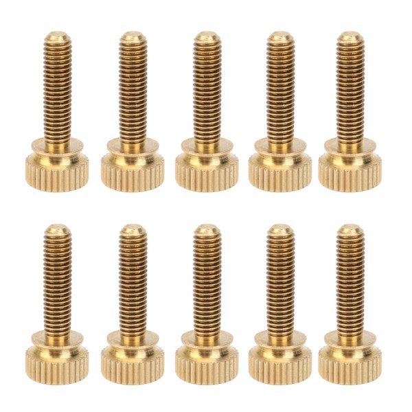 50 kpl litteät uurretut peukaloruuvit, pyöreä pää, puhdas kupari, luistamattomat teollisuustarvikkeet (M5 x 20 mm)