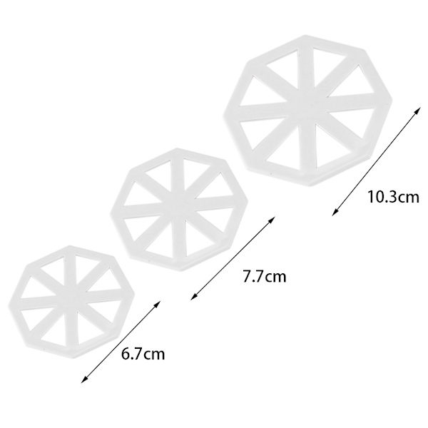 3 stk/sett Bunting Flaggskjærere Kakedekorasjonsform Sjokoladefondantform DIY Tool