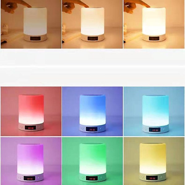 USB-Port Natbordlampe - Smart Touch Lampe med USB Opladning - Dæmpbar Varmt Hvidt Lys - Ideel til Soveværelsesnatbord eller Sengebord