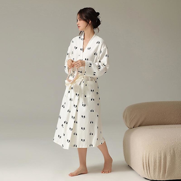 Flanell, sjalkrage, fleece, lätt och bekväm, för vintern, för vuxna, storlek M