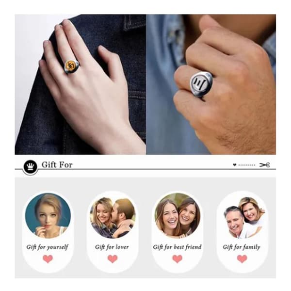 Fingerring sæt karakterdesign mænd kvinder ringe tilbehør med halskæde pandebånd