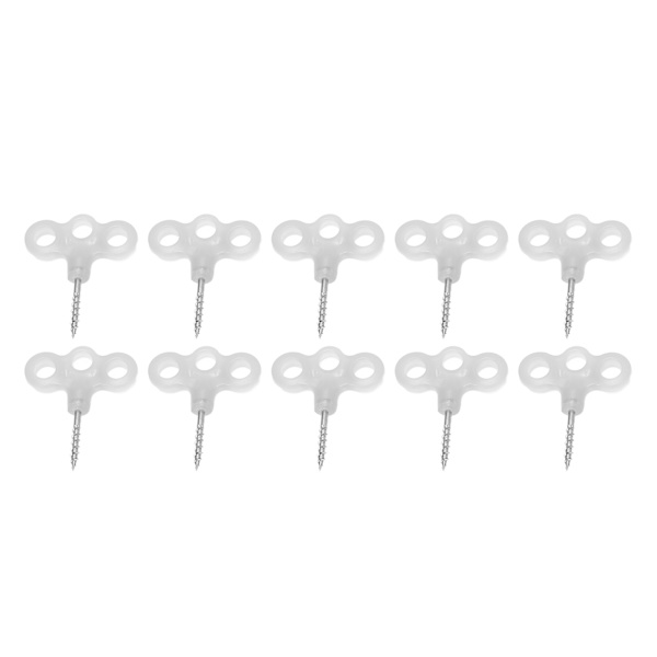 10 stk Luminous Camping Tent Pegs Set ABS 3 Hull Skrue Spiral Hage Jord Anker Pegs Stakes
