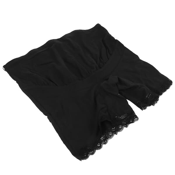 Højtaljede sikkerhedsshorts til gravide kvinder, bløde elastiske justerbare boxershorts, undertøj, sort XXL