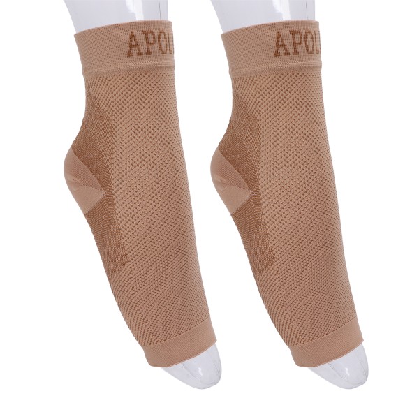 Plantar Fasciitis Strumpor Kompressionsstrumpor Fothylsa för värkande fötter Hälsmärta (hudfärg)L/XL