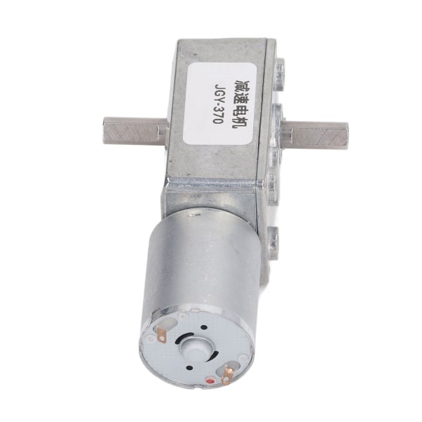 Vaihteistomoottori 12mm kaksoisakseli itselukittuva kääntyvä matovaihdemoottori kiinnitysalustalla DC12V 10RPM