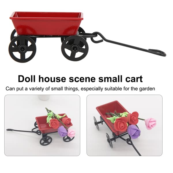 1:12 Simulation Trækvogn Model Mini Dukkehus Dekoration Trailer Børnelegetøjsgave