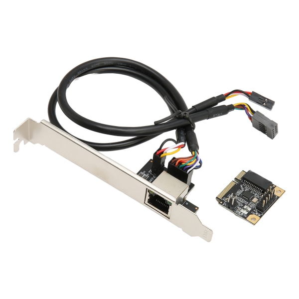 Mini PCI E Gigabit Ethernet-kort 1000 Mbps Gold Pin Effektiv varmeafledning RJ45 LAN NIC-kort Mini PCIE NIC til pc