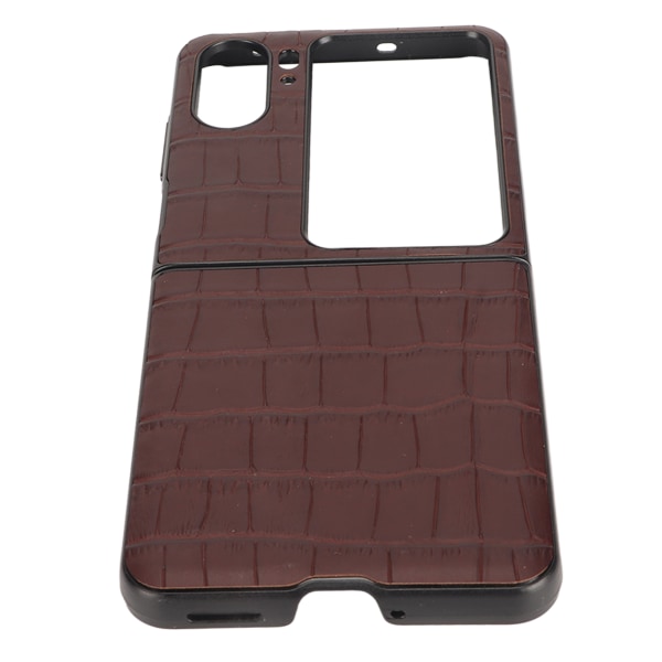 Äkta case Vikbart hopfällbart cover för Oppo Find N2 Flip Brown