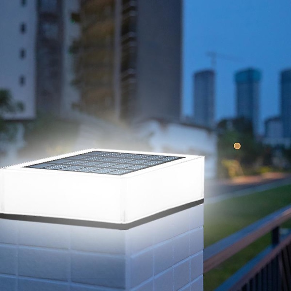 Solarlampa Stolpe LED Strålkastare Vattentät Modern Solarlampa