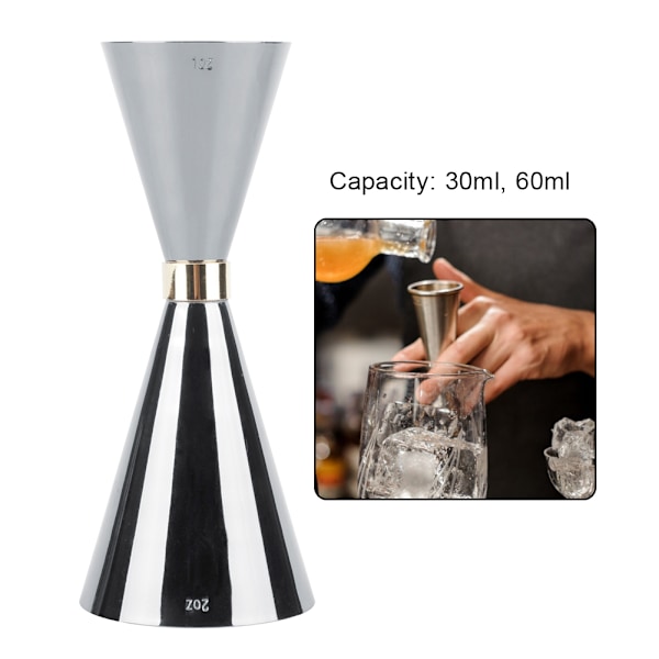 30ml 60ml Rostfritt Stål Jigger Konform Dryck Vin Mätkopp Bar Tillbehör Verktyg