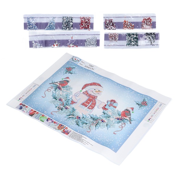 Timanttimaalaus DIY Joulu Lumimies 5D Timanttimaalaus Kirjonta Koristeellinen Maalaus