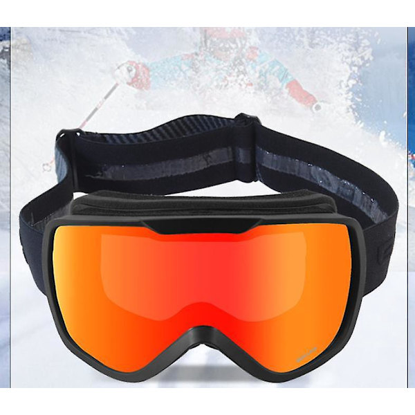 Antidugg med dobbel linse med stor ramme for skibriller for unisex skiutstyr