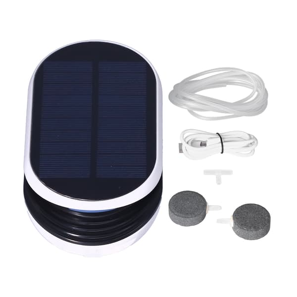USB Luftpumpe Solar Akvarium Luftpumpe med 3 Arbejdstilstande Bærbar og Miljøvenlig til Svømmepøl Dam