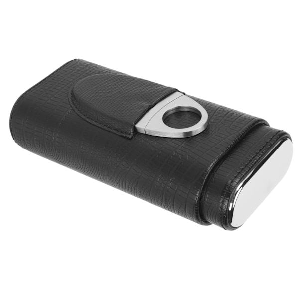 3 STK cigaretui Blødt læder Cedertræ Foring Elegant udseende Bærbar cigaræske til rejser officiel virksomhed