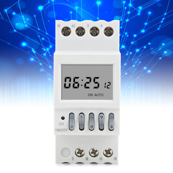 TM625Y Årssyklus Timer Relé Strømbryter Timer Din Rail 12 På 12 Av AC220V