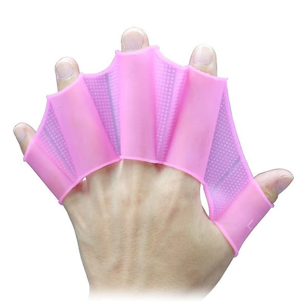 Svømmefinner 1 par unisex frøformede svømmefinner i silikonehandsker til vandsport Lysegul Light Yellow S