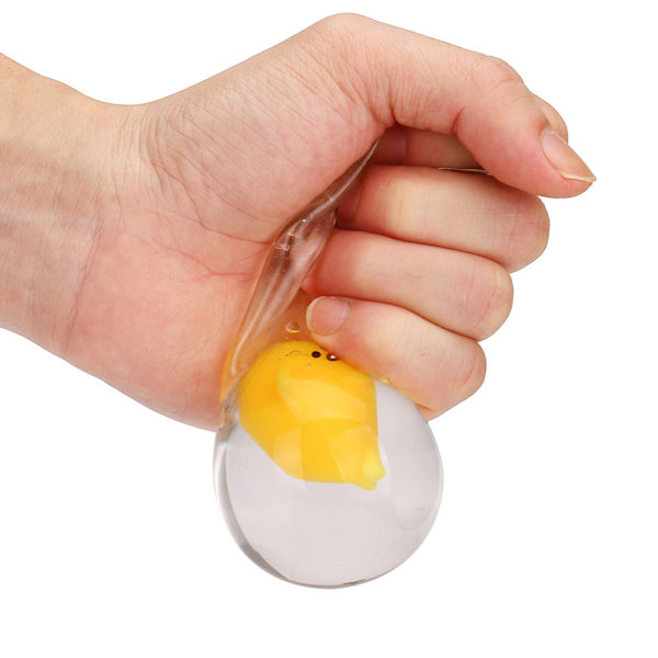 Anti-stress Clear Water Squeeze Toy - Lazy Egg Mascot