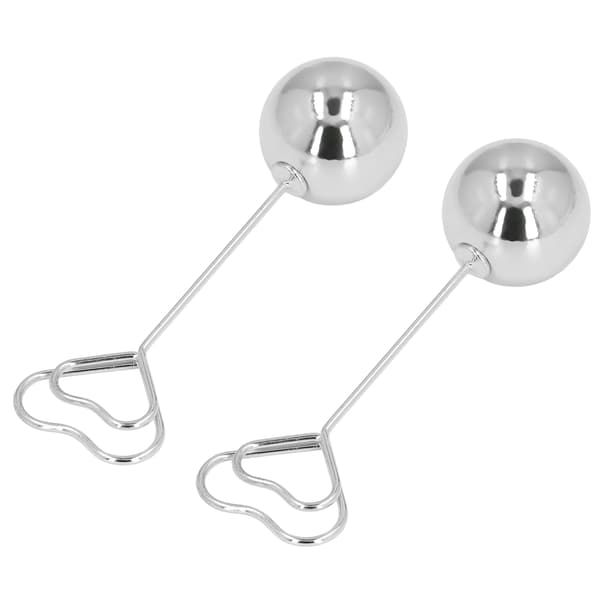 2 stk. bordnummerholder hjerteformet, fast, stabil, førsteklasses metall, solid, holdbar, bred bruksområde, plasskortholder sølv