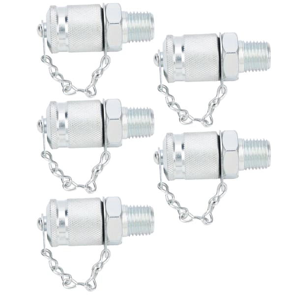 5 st hydraulisk testadapter gängtestkopplingar tryckmätning PT/PPTNPT1/4
