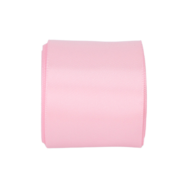 Dubbelsidigt satinband Party Bröllop DIY Polyesterband för presentinpackning Hårflätor Hantverk 1.5inPink
