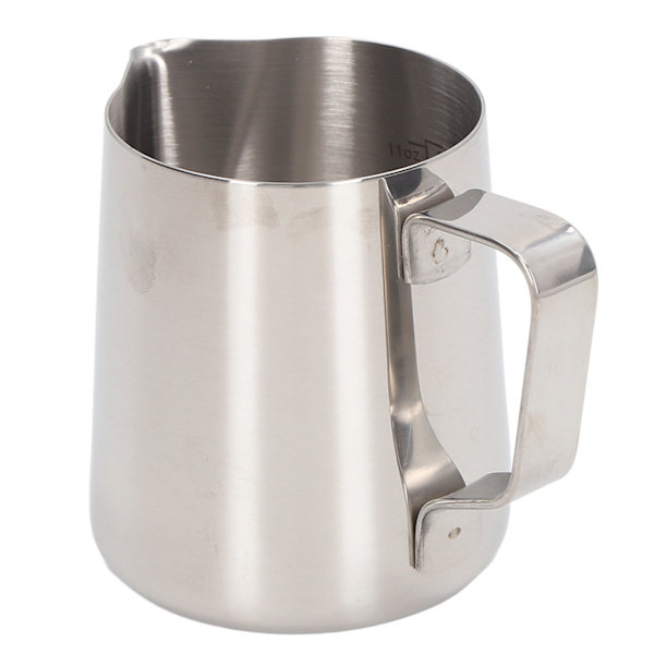 Melkeskummerkopp 600 ml 304 rustfritt stål tykknet melkeskummerkanne Kaffemelkekanne for kafé Hjem Naturlig farge