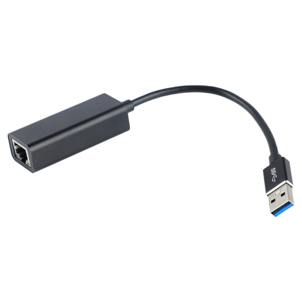 USB C - Ethernet -sovitin kevyellä USB Type C - RJ45 Gigabit -kaapelimuuntimella tabletille mustalle