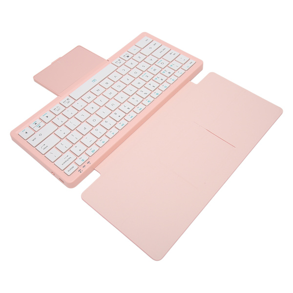 Tablet-tastaturvesker med styreflate, avtakbar samtidig driftsmodus, multifunksjonell nettbrettveske for Win XP for Win 7 10 11 Rosa
