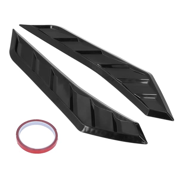 2 stk. Gloss Svart Panser Ventiler Bonnet Deksel Gummi Front Panser Ventil Universal for Bil