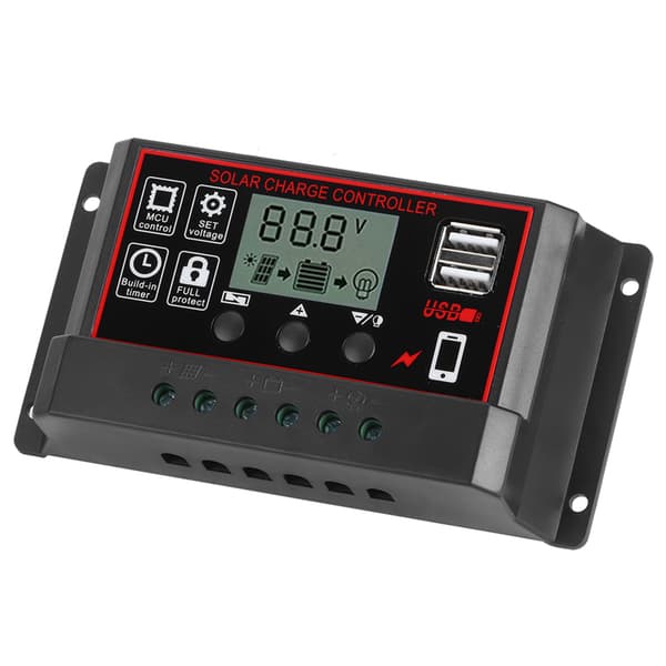 30A Solar Charge Controller Digital Display Fotovoltaisk Instrument Intelligent Regulator