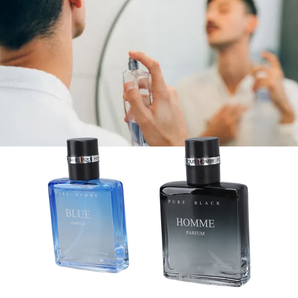 2 Set Parfym för män Långvarig bärbar parfym för dagligt liv Affärspresent 30ml