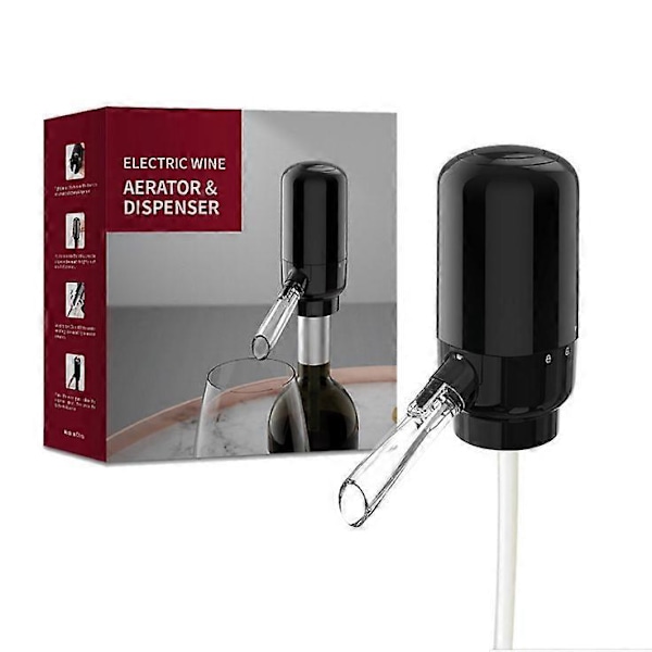 Elektrisk Vinluftare, Vin Karaff Pump Dispenser Presentförpackning, 2023 NY Automatisk Vinluftare Hällare. Smart vinkaraff. Vinpump, den bästa presenten för